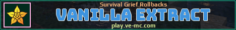Vanilla Extract Minecraft server banner