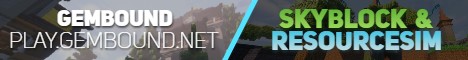 Gembound Minecraft server banner