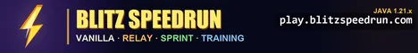Blitz Speedrun Minecraft server banner