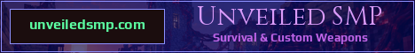 Unveiled SMP Minecraft server banner