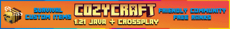 CozyCraft Minecraft server banner