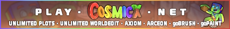 CosmicX Minecraft server banner