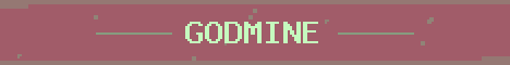 GodMine Minecraft server banner