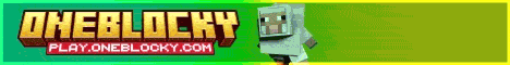 Oneblocky Minecraft server banner