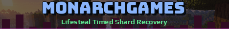 MonarchGames Minecraft server banner