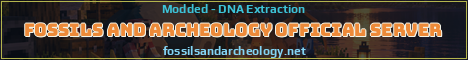 Fossils and Archeology Official Server Minecraft server banner