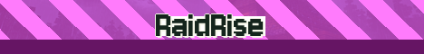 RaidRise Minecraft server banner