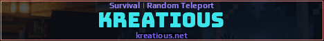 Kreatious Minecraft server banner