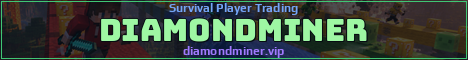DiamondMiner Minecraft server banner