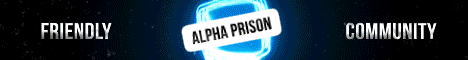 Alpha Prison Minecraft server banner