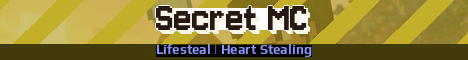 Secret MC Minecraft server banner