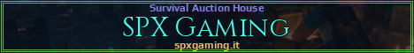 SPX Gaming Minecraft server banner