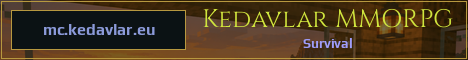 Kedavlar MMORPG Minecraft server banner