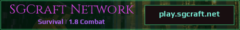 SGCraft Network Minecraft server banner