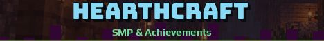 HearthCraft Minecraft server banner