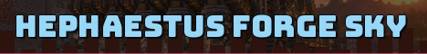 Hephaestus Forge Sky Minecraft server banner