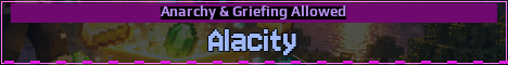 Alacity Minecraft server banner