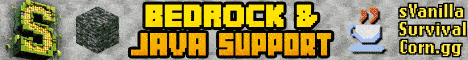sVanilla Survival Minecraft server banner