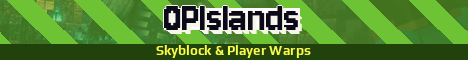OPIslands Minecraft server banner