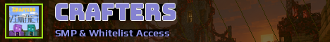 Crafters Minecraft server banner