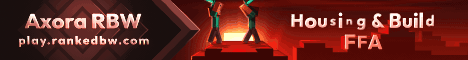 Axora Ranked Bedwars Minecraft server banner