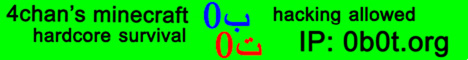 0b0t Minecraft server banner