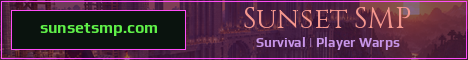 Sunset SMP Minecraft server banner