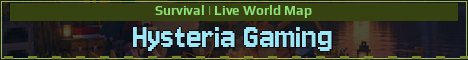 Hysteria Gaming Minecraft server banner