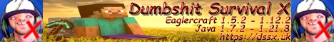 Dumbshit Survival X Minecraft server banner