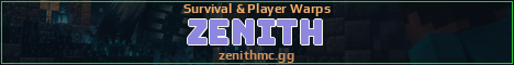 Zenith Minecraft server banner