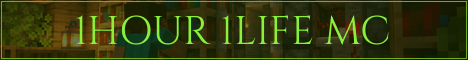 1HOUR 1LIFE MC Minecraft server banner