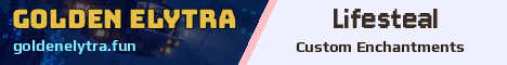 Golden Elytra Minecraft server banner