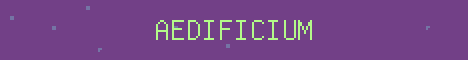 Aedificium Minecraft server banner