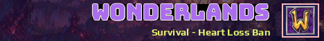 Wonderlands Minecraft server banner