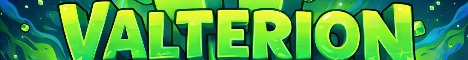 Valterion MC Minecraft server banner