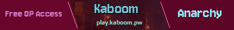Kaboom Minecraft server banner