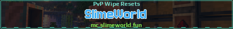 SlimeWorld Minecraft server banner