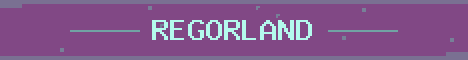 Regorland Minecraft server banner