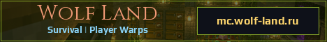 Wolf Land Minecraft server banner