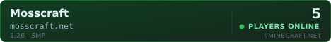 Mosscraft Minecraft server banner