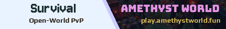 Amethyst World Minecraft server banner